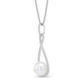 FRESHWATER PEARL & DIAMOND PENDANT